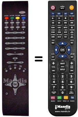 Mando a distancia equivalente RC1080 Mando a distancia equivalente RC1080