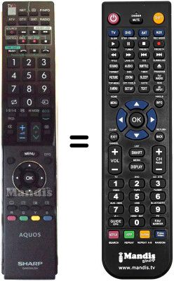 Mando a distancia equivalente Sharp LC-60LE635E