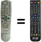 Replacement remote control Sharp RRMC-GA206WJSA
