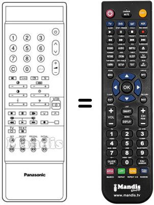 Mando a distancia equivalente Panasonic TNQ8E0438