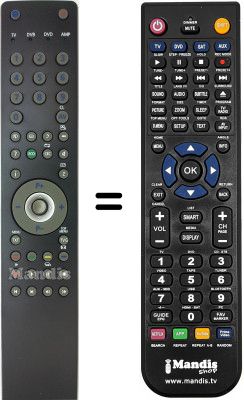 Mando a distancia equivalente Grundig VISION326 3931T 2