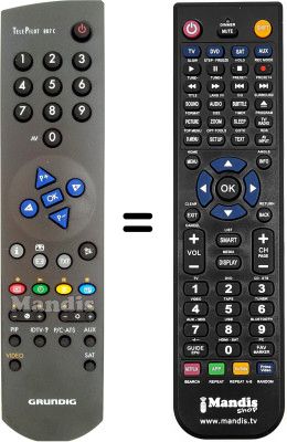 Mando a distancia equivalente Grundig SE8250 / 8PIP / DOLBY Mando a distancia equivalente Grundig SE8250 / 8PIP / DOLBY