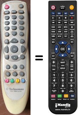 Comandament a distància equivalent Technomate TM5000DA