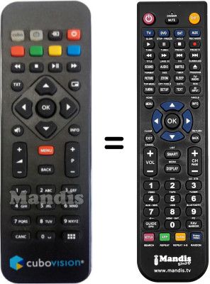 Mando a distancia equivalente TIM TIMVISION