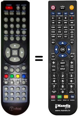 Mando a distancia equivalente Tokai003