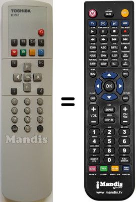 Mando a distancia equivalente Toshiba 28H14PIP