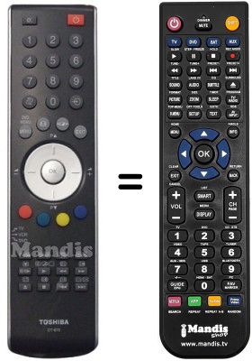 Comandament a distància equivalent Toshiba ZG4187F Comandament a distància equivalent Toshiba ZG4187F