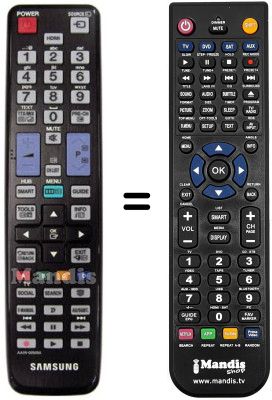 Mando a distancia equivalente Samsung UE37D6100 Mando a distancia equivalente Samsung UE37D6100