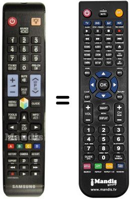 Comandament a distància equivalent Samsung UE55ES8000 Comandament a distància equivalent Samsung UE55ES8000