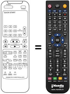 Mando a distancia equivalente REMCON687