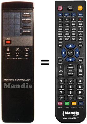 Mando a distancia equivalente Fenner VR3000