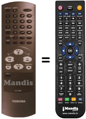 Replacement remote control Toshiba V220W
