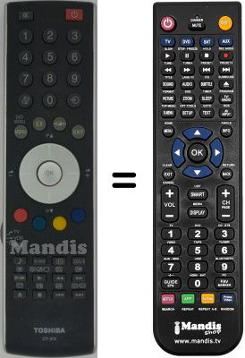 Replacement remote control Toshiba 42WL66Z Replacement remote control Toshiba 42WL66Z