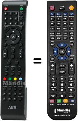 Replacement remote control Aeg CTV 4948