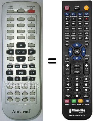 Mando a distancia equivalente Amstrad DXS3800