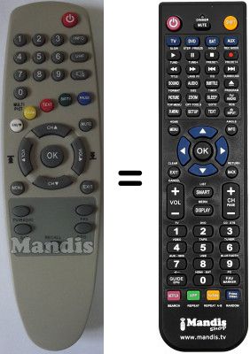 Comandament a dist&agrave;ncia equivalent Axil ADC730