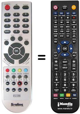 Mando a distancia equivalente Neuling DIGISAT2500S