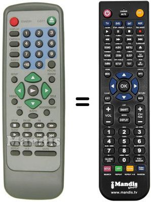 Replacement remote control MARVEL LOUIS DVD-JH363