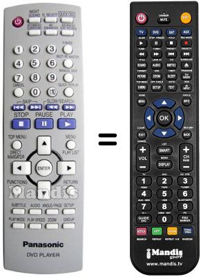 Replacement remote control Panasonic DVD-S42