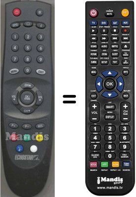 Comandament a distància equivalent Echostar DSB1200VIACCESS