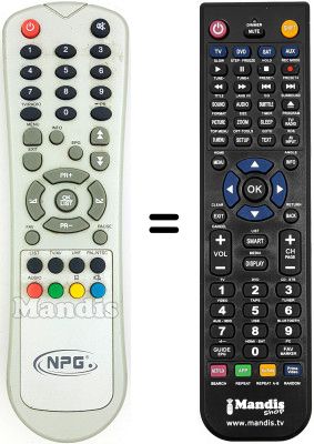 Replacement remote control Npg DTR-S3800REAL