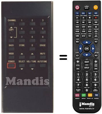 Mando a distancia equivalente EMME ESSE NORTHSAT200