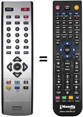 Mando a distancia equivalente Siemens GIGASETM365T