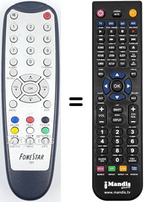 Comandament a distància equivalent Fonestar RDT710