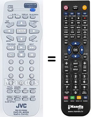 Replacement remote control JVC XV-N342S