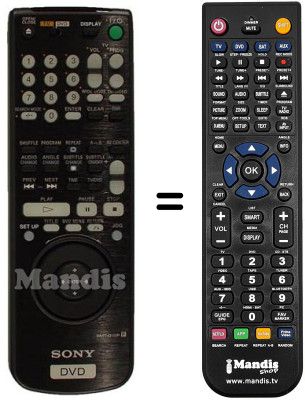 Replacement remote control RMT-D102P