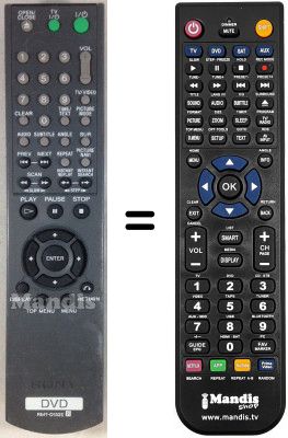 Comandament a distància equivalent Sony DVP-LS500