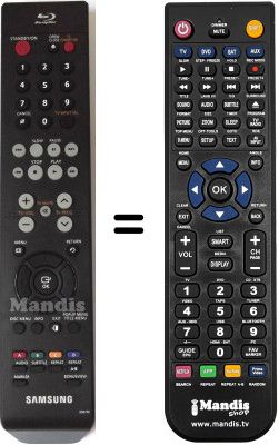 Replacement remote control Samsung BDP2500