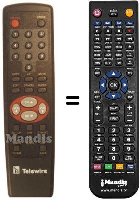 Replacement remote control TELEWIRE TW1026