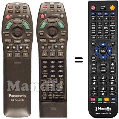 Replacement remote control Panasonic DVD-A7