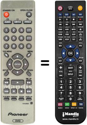 Mando a distancia equivalente Pioneer DV550