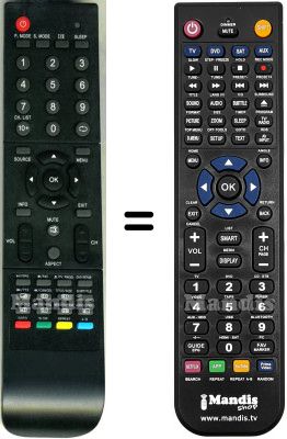 Comandament a distància equivalent HVS57639