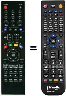 Comandament a dist&agrave;ncia equivalent Kenstar HVS57510