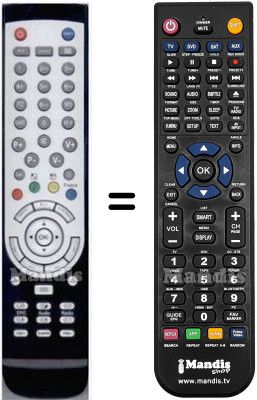 Mando a distancia equivalente Telefunken HVS57658