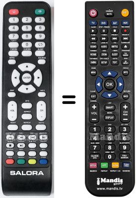 Mando a distancia equivalente Salora HVS57439