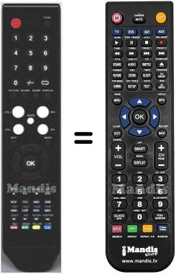 Mando a distancia equivalente HVS57580