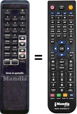 Mando a distancia equivalente WHV15492W