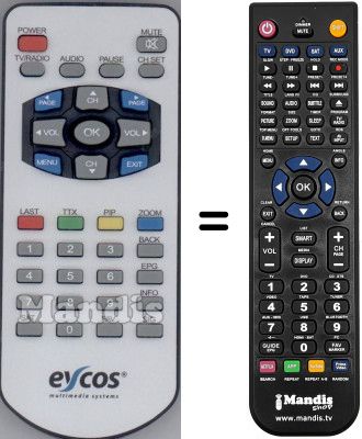 Mando a distancia equivalente WHV15199W