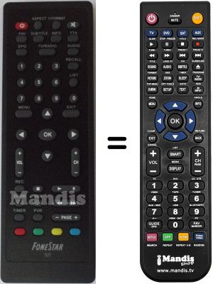 Comandament a distància equivalent Fonestar WHV12478W