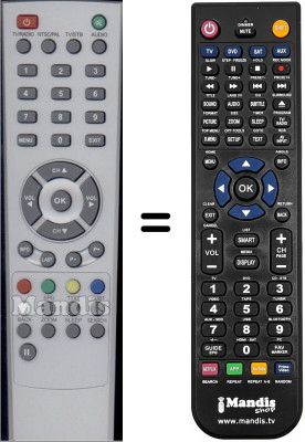 Mando a distancia equivalente WHV15837W