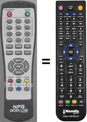 Mando a distancia equivalente Npg WHV15250W