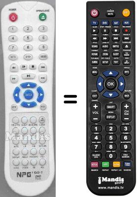 Mando a distancia equivalente Npg WHV15970W