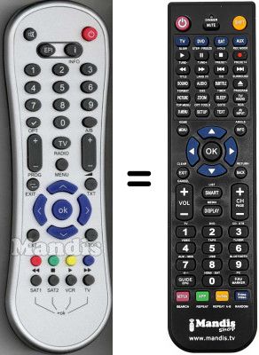 Replacement remote control WHV3590W