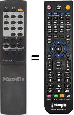 Mando a distancia equivalente Sanyo HVS54524