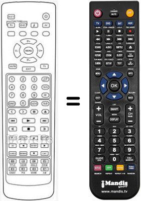 Mando a distancia equivalente Granprix HVS54201