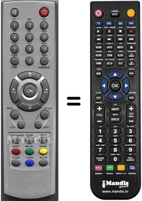 Mando a distancia equivalente HVS53314